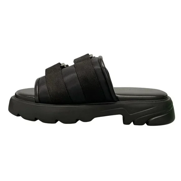 BOTTEGA VENETA - Black Chemical Fiber Leather Rubber Men's Sandals 607-080425 - Picture 3 of 12